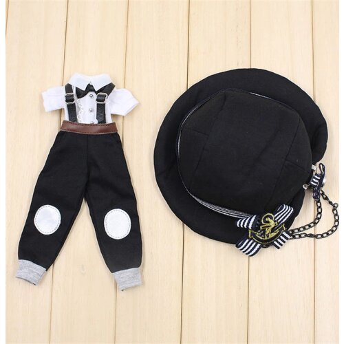 DBS Blyth icy 1/6 doll clothes Black blazer with white shirt and black top hat suitable licca girl boy gift