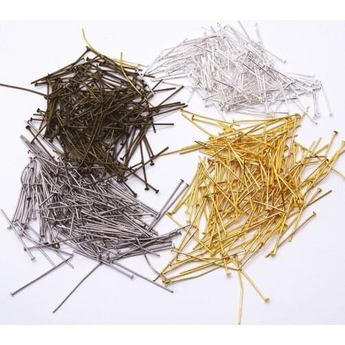 Wholesale 100pcs 16/18/20/22/24/26/28/30/32mm 4 colors T-shaped needle Flat pin DIY Handmade Beads string jewelry accessories