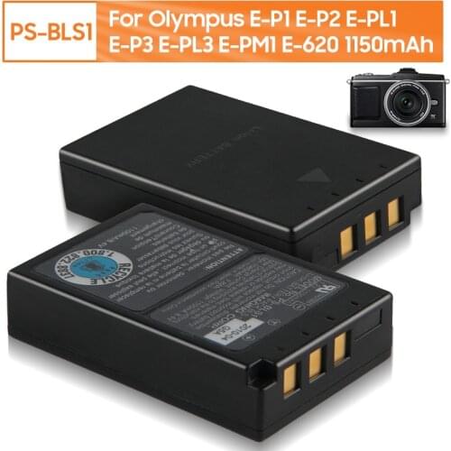 Genuine Replacement Battery PS-BLS1 For Olympus E-P1 E-P2 E-PL1 E-P3 E-PL3 E-PM1 E-620 Original Rechargable Battery 1150mAh