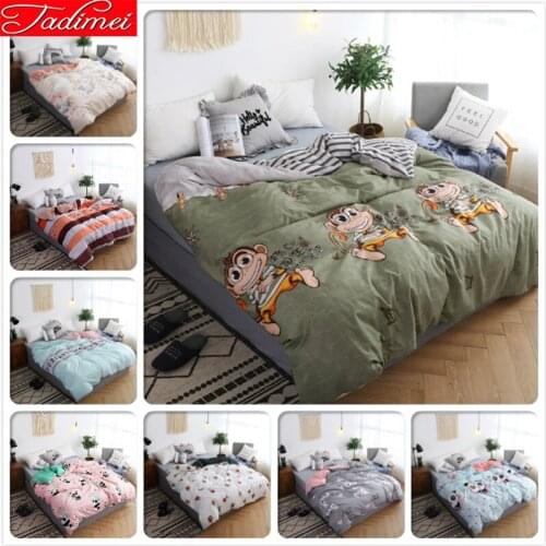 Adult Kids Soft Cotton 1 piece Duvet Cover Single Twin Full Queen King Size Bedspreads Bed Linen 150x200 180x220 200x230 220x240