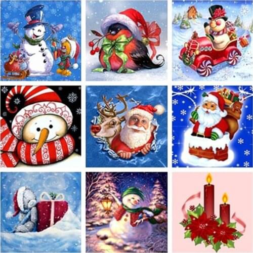 Christmas Card Gift Full Square/Round Drill 5D DIY Diamond Painting 3D Embroidery Cross Stitch 3D Home Decor
