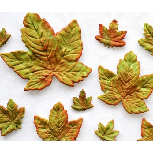 Silicone Mold Fondant Molds Leaves Maple Leaf Sugar Cake Mold Baking Tools DIY Chocolate Clay Silicone Moulds Silicone Rubber