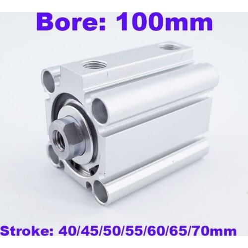 Smc type CQ2B/CDQ2B with magnet bore 100mm stroke 40/45/50/55/60/65/70mm compact double acting pneumatic cylinder control
