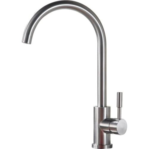 Bathroom Basin Sink Faucet Stainless Steel Kitchen 360 Degree Rotatable Spout Sink Water Tap Hot and Cold Water Mixer Tap Faucet