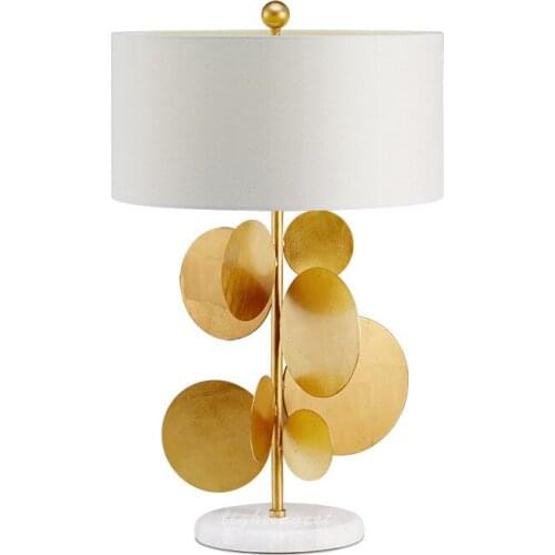 Post-Modern Metal Leaves Creative Living Room Bedroom Study Indoor Decorative Table Lamp Lampshades for Table Lamps