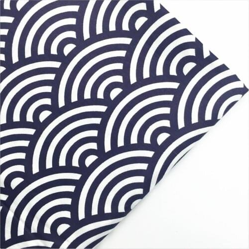 Syunss,100%Cotton Twill Fabric Navy Sector Printed Patchwork DIY Handmade Quilting Curtain Cloth Textile Material Sewing Tissue