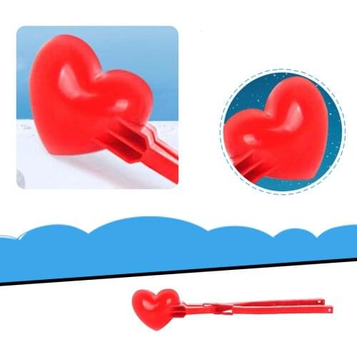 Outdoor Love Heart Snowbal Maker Clips Children Making Sand Mold Snow Fight Game Winter Toys