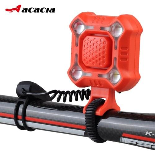 2 In 1 Bicycle Horn+Light Up to 120db USB charging MTB Road Bike Front Handlebar Electronic Horn Lamp Waterproof Bike Bells Ring