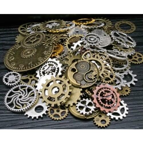 Vintage Steampunk Wrist Watch Parts Gears Wheels Steam Punk Lots of Pieces DIY Jewelry Making Findings 12-40mm