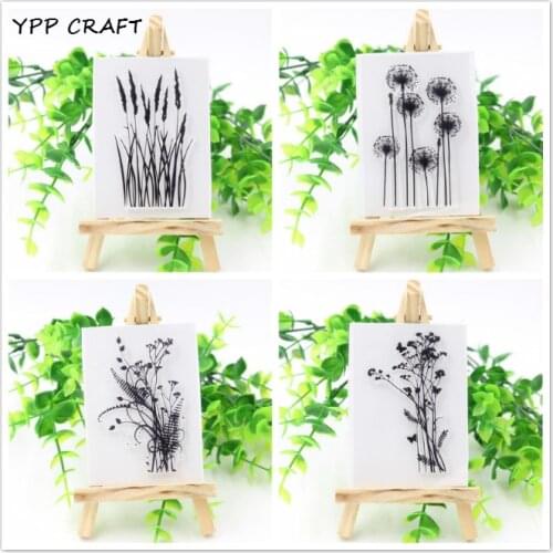 YPP CRAFT 1 Sheet Grass Transparent Clear Silicone Stamps for DIY Scrapbooking/Card Making/Kids Fun Decoration Supplies 1010