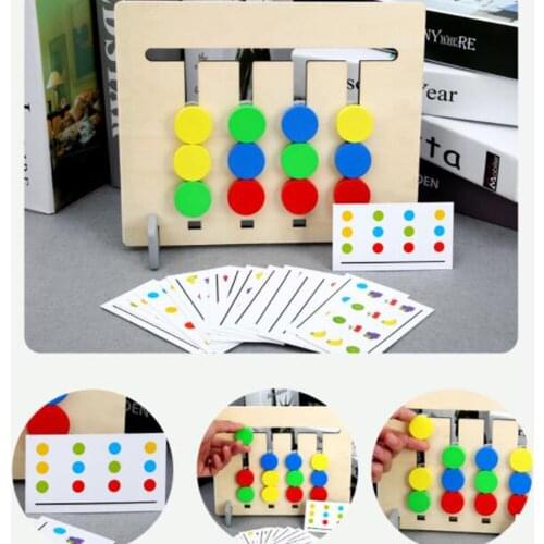 Funny Double-sided Color Fruit Pairing Game Children Wooden Montessori Toys Logical Reasoning Training Kids Educational Toy Gift