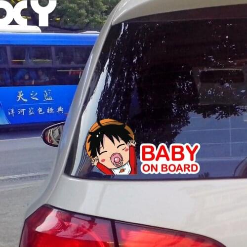 Baby on Board Funny Cute Car Window Cartoon Stickers Decals 7.3" * 4.3" Drop Shipping Automobiles Sticker