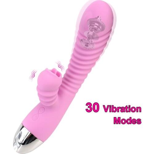 30 Speed G-spot Massage Clitoral Stimulate Sex Toys for Women Dildo Vibrator Tongue Licking Female Masturbator Strong Vibration