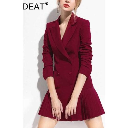DEAT 2021 new spring and summer fashion clothes runway high quality party dress double breasted office lady WK66203XXL
