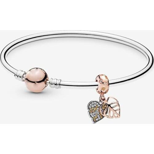 2020 New 925 Pure Silver Glittering Leaf Bracelet For Women Wedding Party Gift Fashion Jewelry