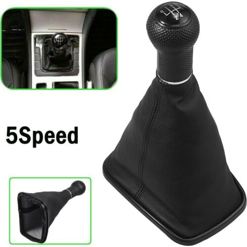 23mm 5 Speed Gear Shift Knob Lever Gaiter Boot For- Golf 4 R32 Bora Jetta 1999-2004