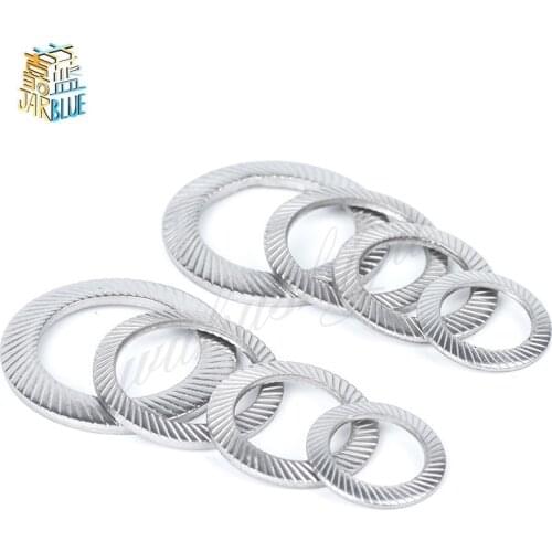 5/10/50Pcs DIN9250 M2.5 M3 M4 M5 M6 M8 M10 M12 M14 -M25 304 Stainless Steel Locking Washer Printing Oblique Washers Lock Washers