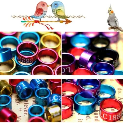 50 Pcs Mix Color Bird Foot Ring Bands Clip on Leg Rings for Pigeon Dove Chicks Bantam Quail Lovebirds Finch Small Poultry