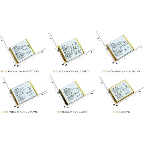 B-G0 B-G5 B-G1 B-G6 B-K5 B-K6 Battery For vivo X27/256G X27/128G S1 PRO S1/V15 X30 Mobile Phone Batteries Replacement Li-ion