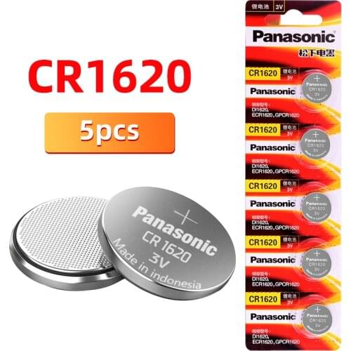 5PCS/lot PANASONIC Original CR1620 Button Cell Battery 3V Lithium Batteries CR 1620 for Watch Toys Computer Calculator Control