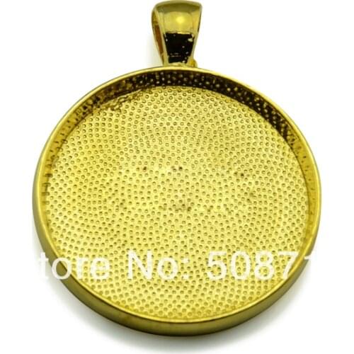 Free Ship!!!50pcs DIY 30mm Blank Photo Pendant Trays. Vinatge & Cabochon Bezel Settings