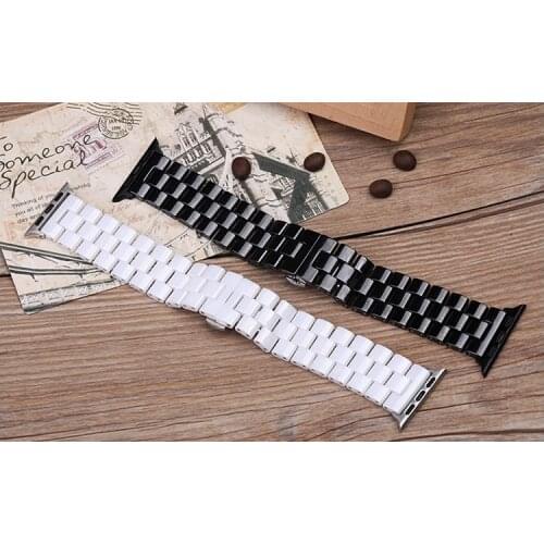 Newest Ceramic Wristband for Apple Watch Band SE 38 42mm 40mm 44mm Bracelet band for iwatch strap Series 6 5 4 3 2 1