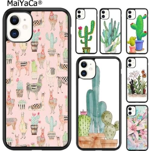 MaiYaCa Plants Cactus Banana lamas Phone Case Cover For 5s SE 6s 7 8 plus X XR XS 11 12 pro max Samsung Galaxy S8 S9 S10 shell