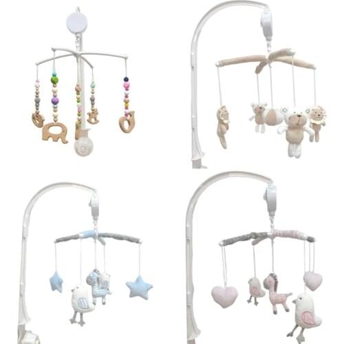 Baby Crib Musical Mobile Rattle Plush Pendant Bed Bell Wind Chimes Toy Kids Room Hanging Decoration