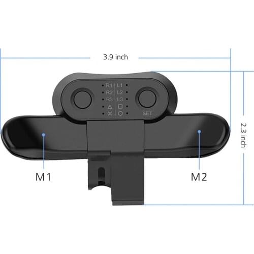 For PS4 Extended Gamepad Rear Controller Back Button Extender With Turbo Key Adapter for PS4 Controller Accessories