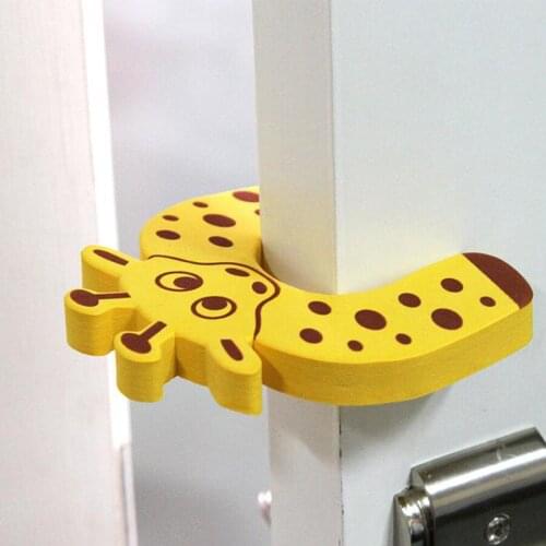 2021 Baby Safety Door Stopper Anti-pinch Finger Door Card Cute Animal Design Fingers Protectors Flexible New Case Latch Lock