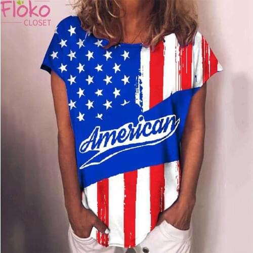 Flokocloset Print Short Sleeve T-shirt Women 2021 Summer Casual O-Neck Pullovers Top Fashion Street Tees