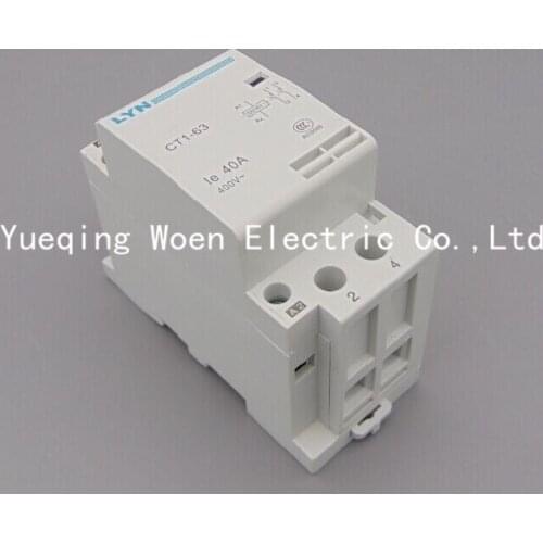 Contactors CT1-63 40A 2P switches AC contactor 220V 2NO Household contactor LYN