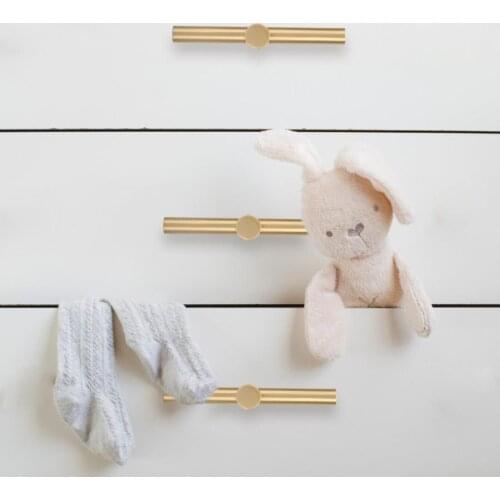 Furniture Handle Brass Cabinet Handle Brushed Kitchen Cupboard T Bar Pull Handle Wardrobe Door Knob