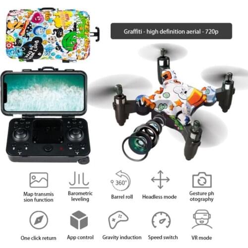 Newest DH120 Mini Drone 4K HD Wifi FPV Luggage Shape Remote Control Drone With Camera Foldable One-click Return Quadcopter Toys