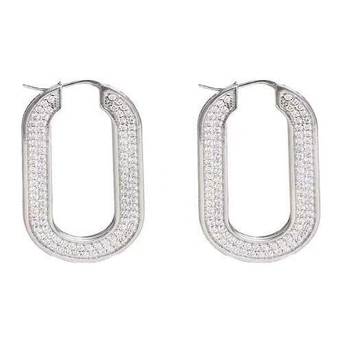 2021 Trend Jewelry Earrings two color Square For Female Hoop Earrings Wedding Party Fashion Jewelry gift