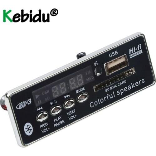 12V MP3 Player Car USB Bluetooth Hands-free MP3 Module MP3 Decoder Board Module With Remote Control USB FM Aux Radio For Car