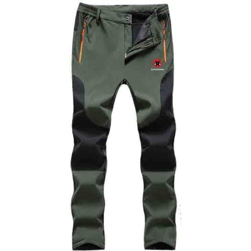 SCRIOSADH Brand Outdoor Soft shell Men Keep Warm Waterproof Windproof Winter Pants Male Mountain Hiking Outdoor Sports Pants