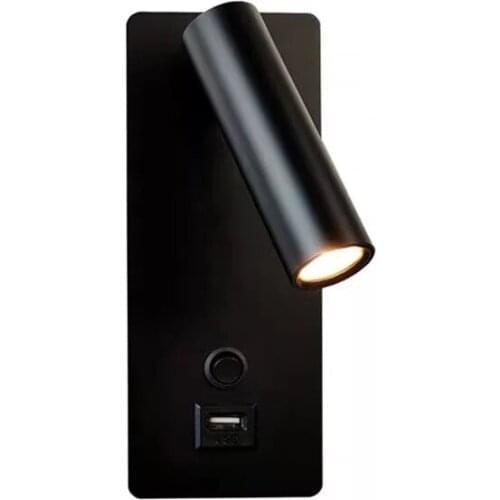 Bedroom Wall Lamp LED Home interior Reading Light room bedside 3W Night light wall sconce USB indoor lighting Fixtures