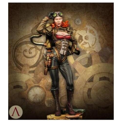 New Unassembled 1/24 75mm officer stand Steam girl 75mm Resin Kit DIY Toys Unpainted resin model