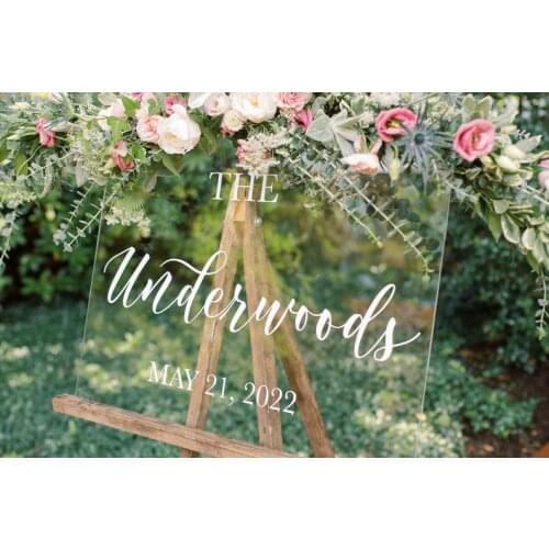 Clear Acrylic Welcome Sign Wedding Welcome Sign Custom Welcome Sign Acrylic Wedding Decor Wedding Sign Clear Acrylic Wedding