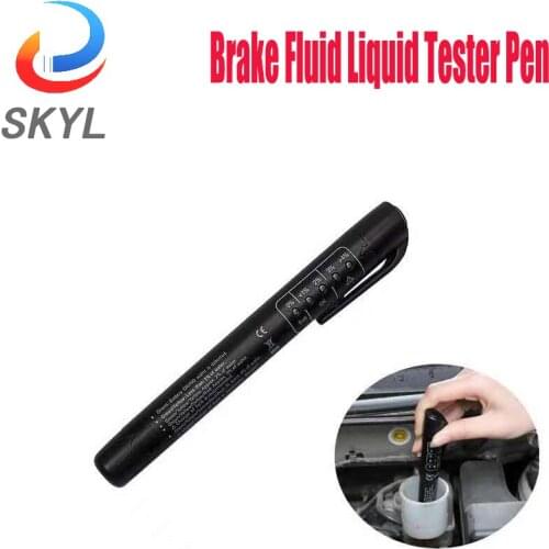 SKYL Auto Liquid testing Brake Fluid Tester pen 5 LED indicator for DOT3/DOT4 electronic pen brake fluid oil tester Digital