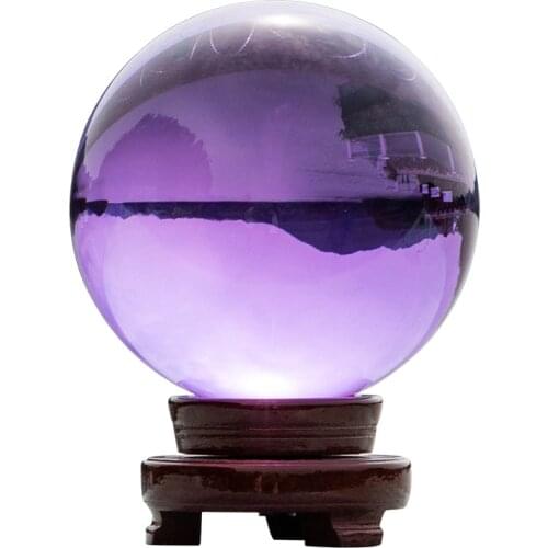 Photography Glass Crystal Lilac Ball 30mm-100mm Sphere Photography Photo Shooting Props Lens Round Artificial Ball Decor Gift