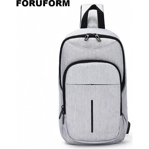 Crossbody Bags for Men Messenger Chest Bag Pack Casual Bag Waterproof Oxford Single Shoulder Strap USB Charging Pack bag LI-2248