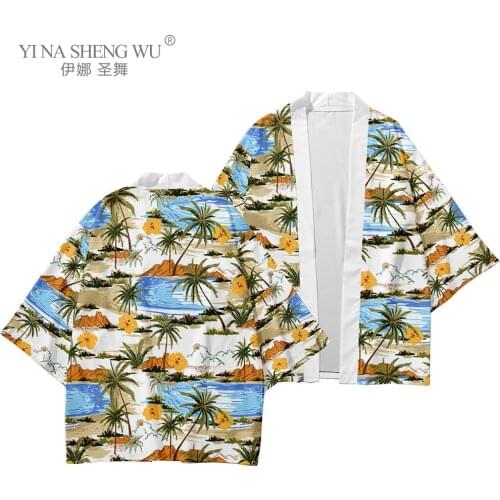 Japanese Kimono Traditional Yukata Kimono Cosplay Costume Asian Japanese Loose Kimono Couples Harajuku Cardigan Shirt Tops Pants