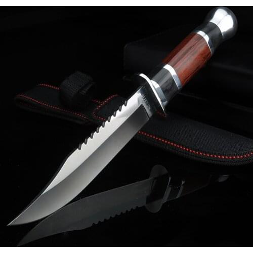 Outdoor knife saw blade short knife wild hunting survival knife camping multifunctional knife