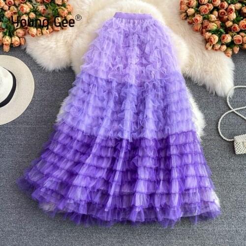 Young Gee Women's Fluffy Skirts