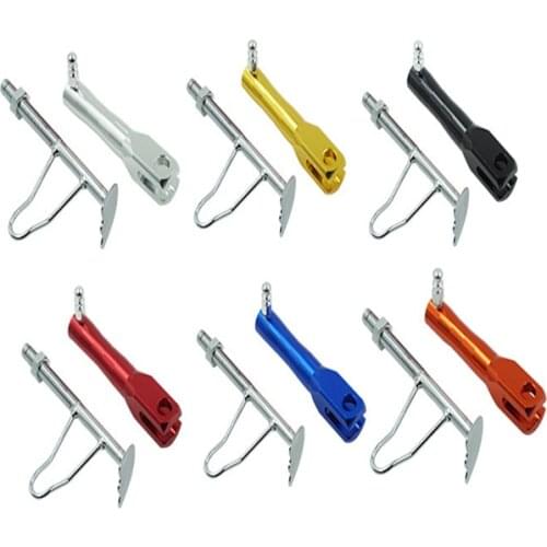 Motorcycle Parts Adjustable Height 23-27CM Kickstands Motor Scooter Modified Foot Bracket CNC Aluminum Alloy Side Stands 6 Color