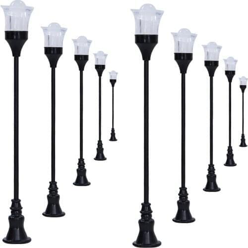 Railway Train Lamppost for Park Garden Scenery Lanterns 12V Led with Resistance Model Light 6Pcs/lot