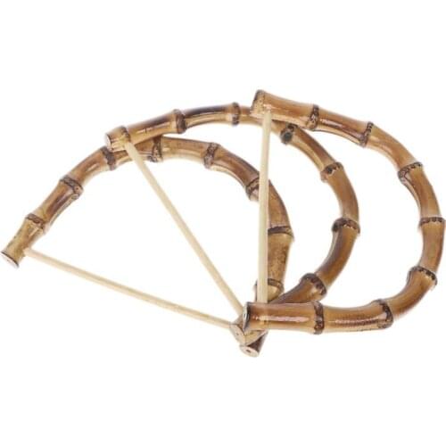 1pc Bamboo Bag Handle for Handcrafted Handbag DIY Bags Replacement Accessories