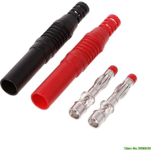 10 Pcs Straight Insulated Safety 4mm Male Banana Plug Wire Solder DIY Connectors